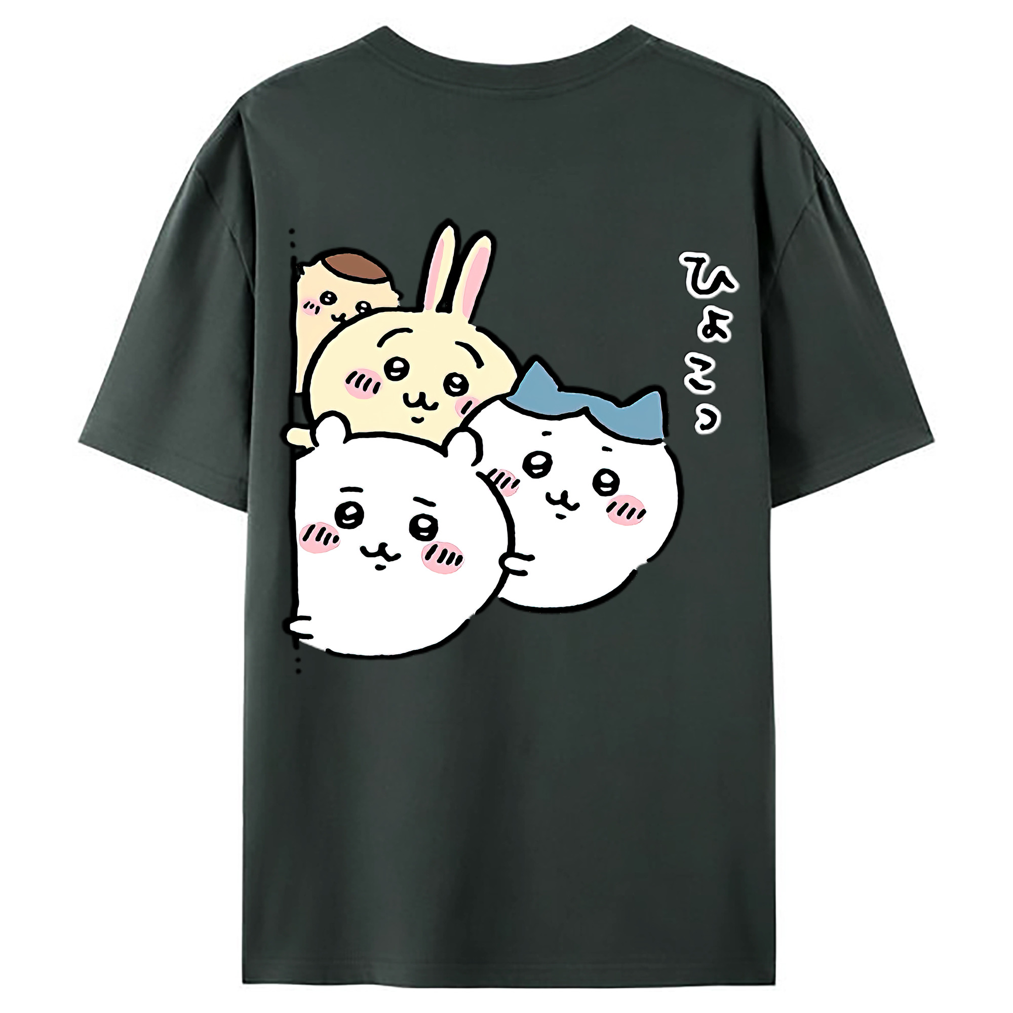 （画像用） ちいかわ ちいかわ Chii-kawa chiikawa 綿100％ メンズ半袖Tシャツ（バックプリント） 通気性